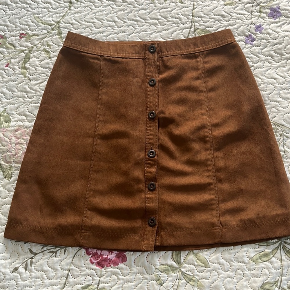 Hollister faux suede skirt